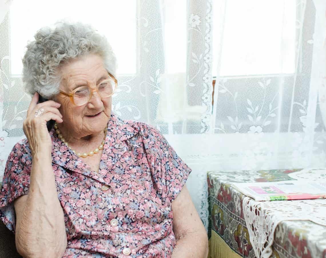 Senior woman talking on the phone