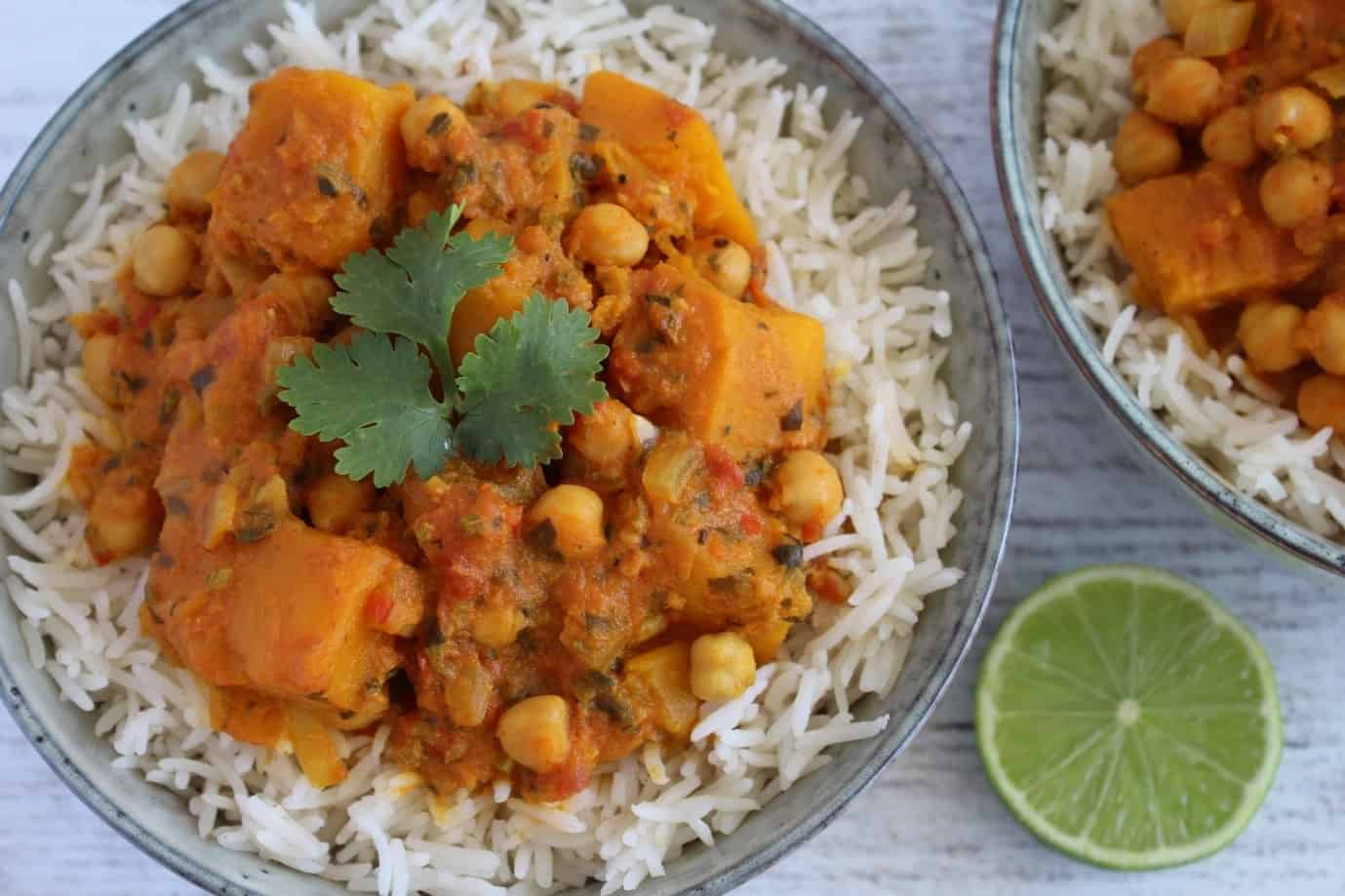 Pumpkin and clearance chickpea curry