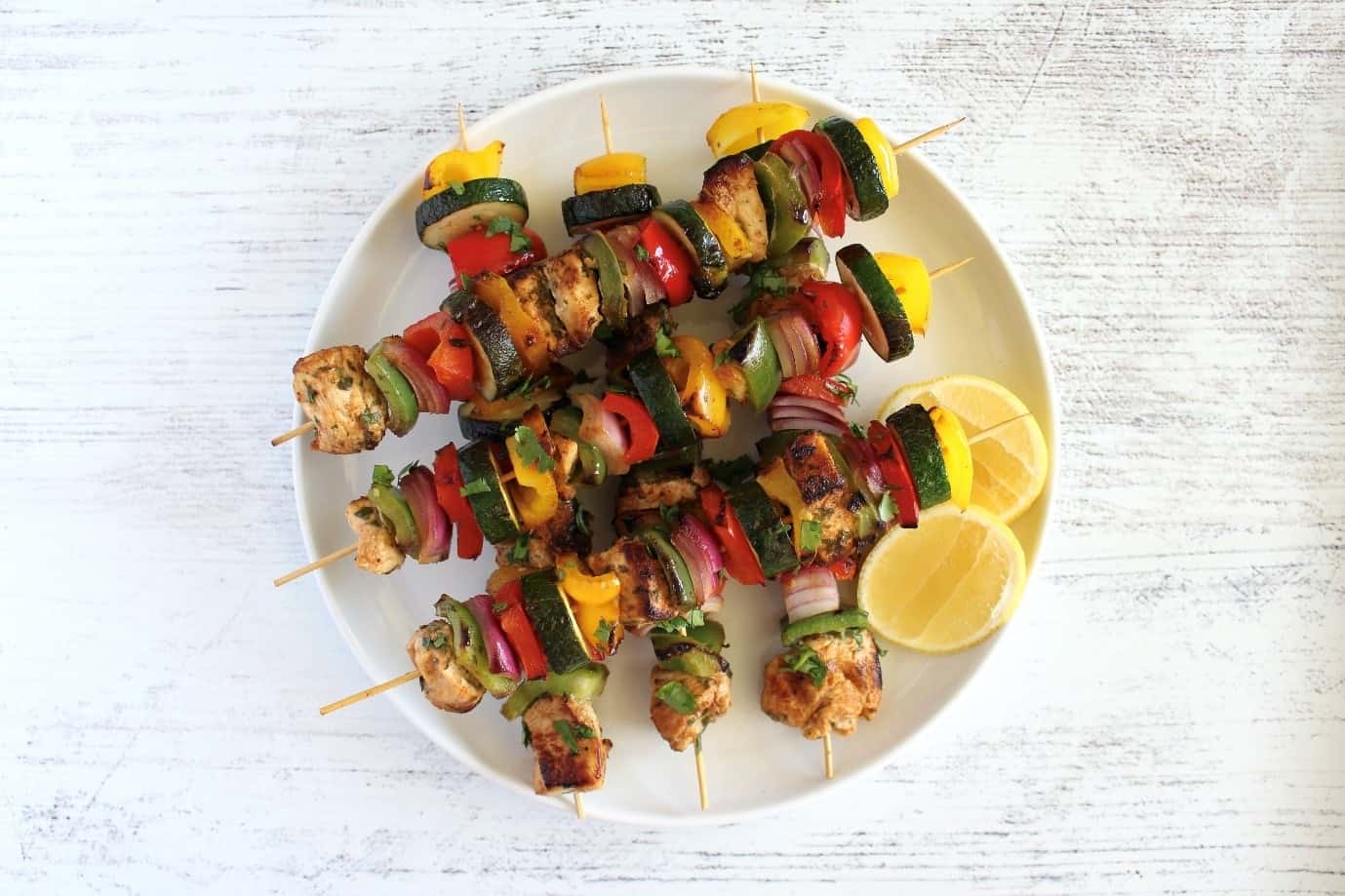 Chicken and outlet veggie skewers