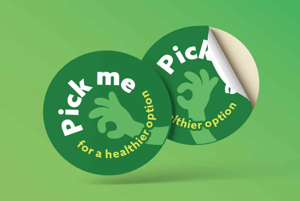 'Pick me' stickers