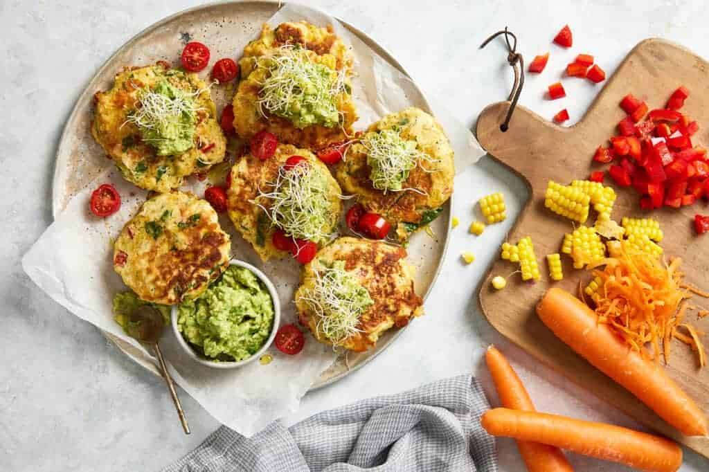 Veggie Hashbrowns with Avocado on Toast