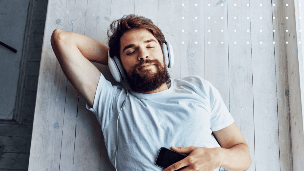 Man listening to music