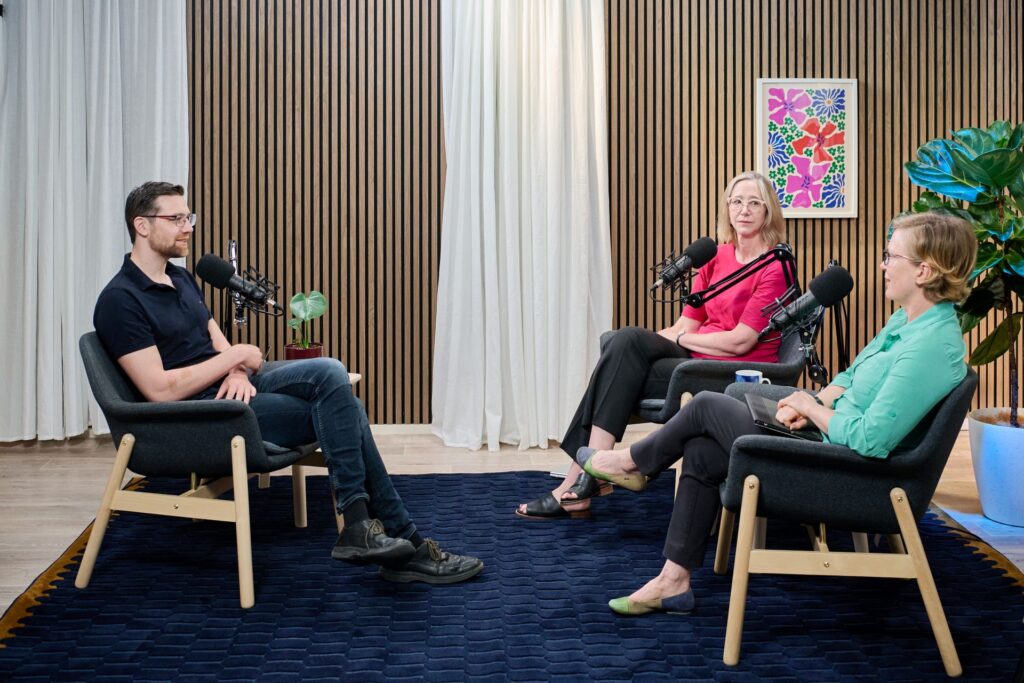 Health professionals recording a podcast episode for Clinician’s Guide to the First 2000 Days