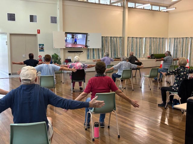 Chair yoga class