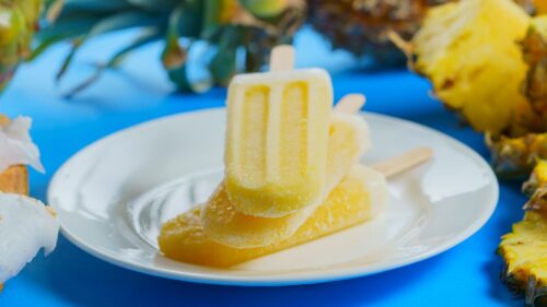 Pineapple mango and mint ice blocks