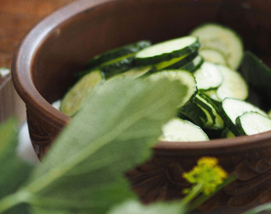 Mint and cucumber salad