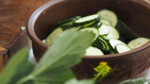 Mint and cucumber salad