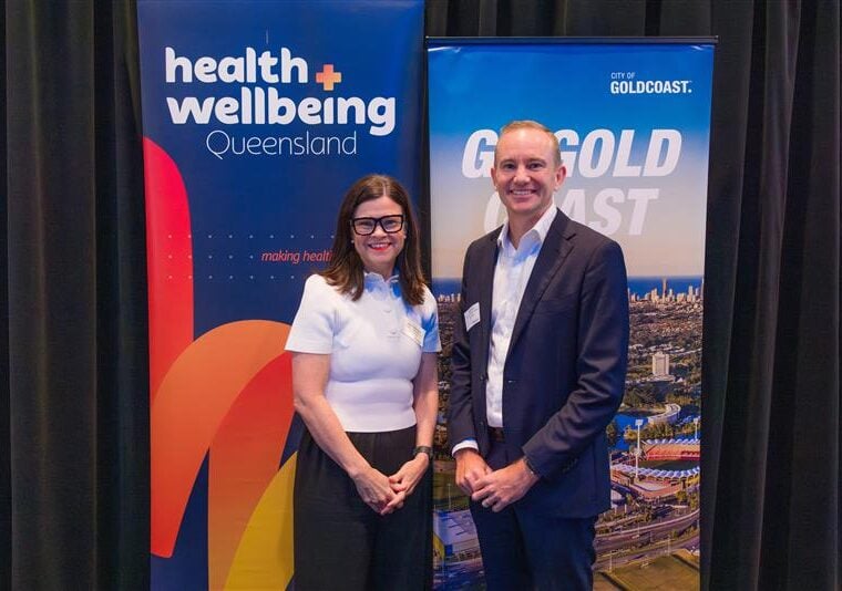 Robyn Littlewood and Mark Ensor - General Manager of Venues Gold Coast for the City of Gold Coast.