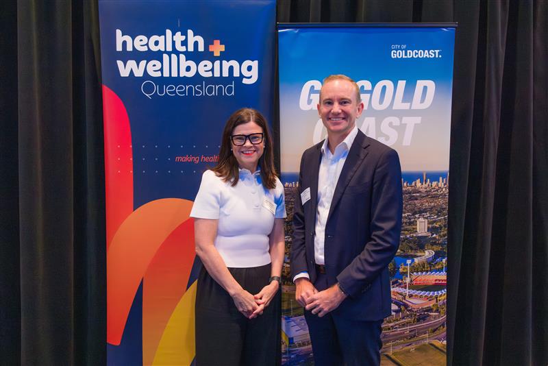 Robyn Littlewood and Mark Ensor - General Manager of Venues Gold Coast for the City of Gold Coast.