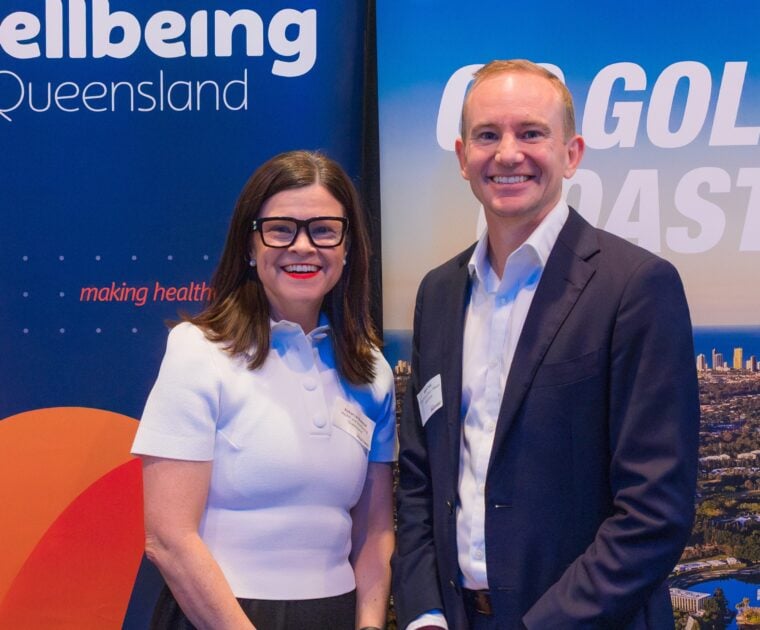 Robyn Littlewood and Mark Ensor - General Manager of Venues Gold Coast for the City of Gold Coast.