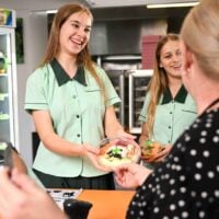 Student purchase healthy meals from school tuckshop