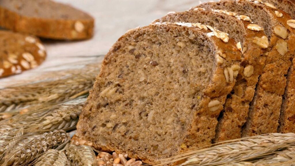 Wholegrain slices of bread