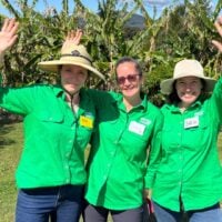 Green Thumb Farm Educators (left to right) Millie Gale, Emma Nall and Sarah McConaghy