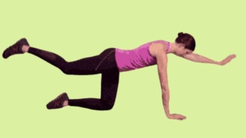 Superman pose exercise