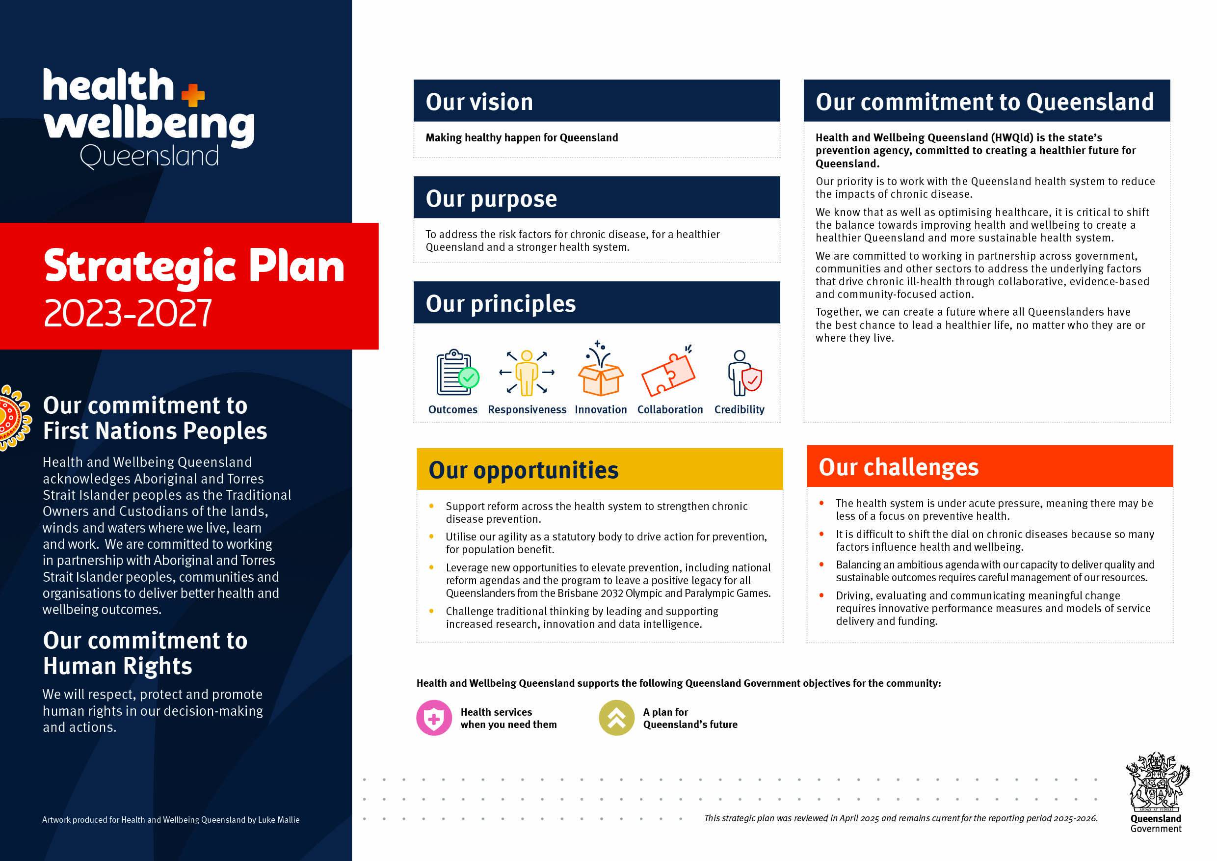 Health and Wellbeing Queensland Strategic Plan 2023–2027 (page 1)