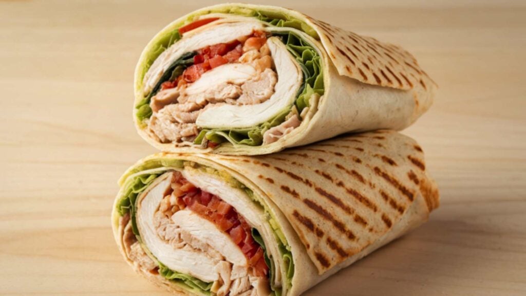 Chicken and salad wrap