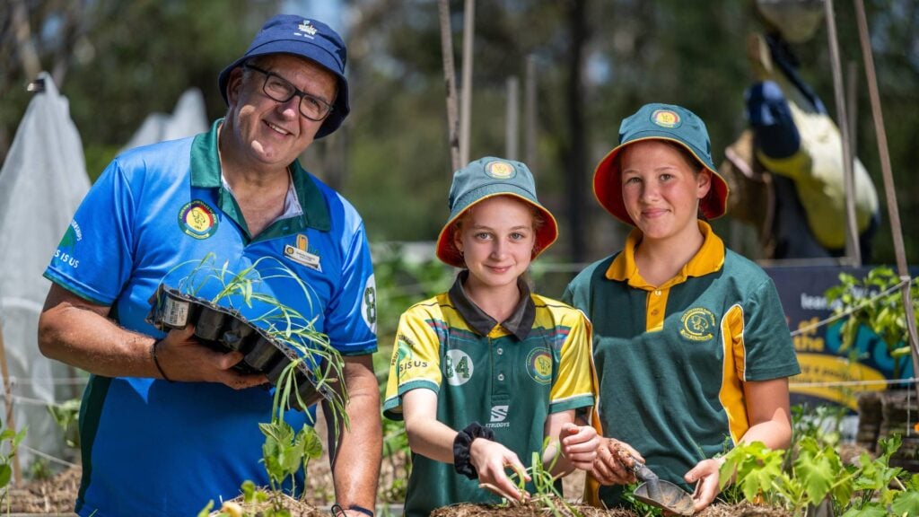 POTC students planting herbs
