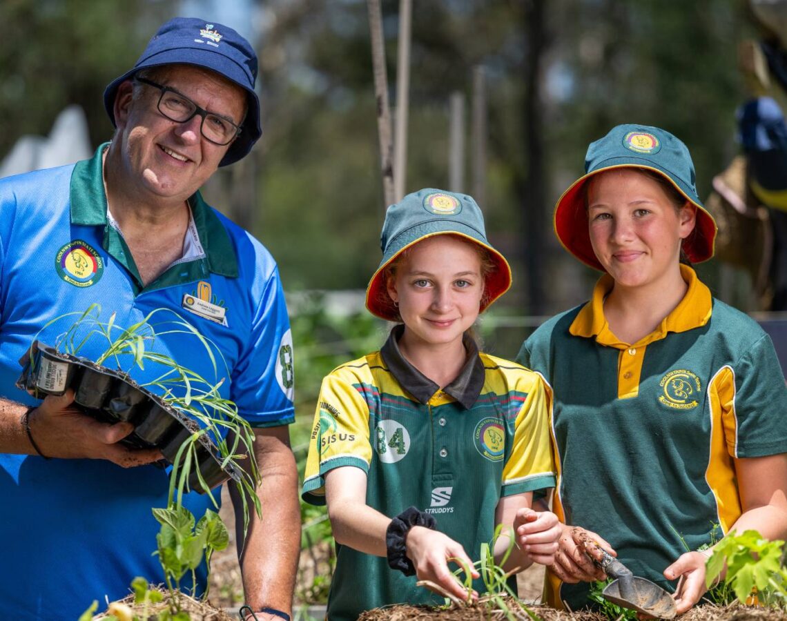 POTC students planting herbs