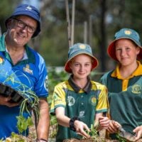 POTC students planting herbs