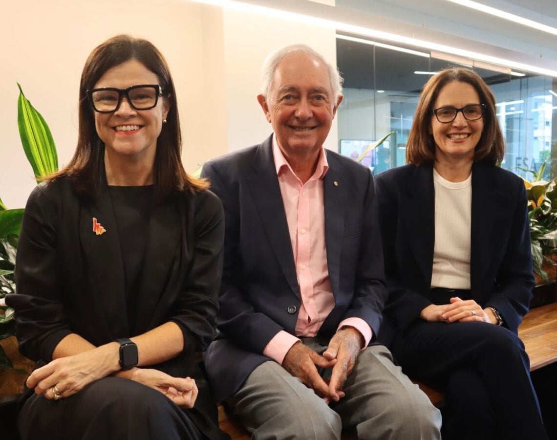 HWQld Chief Executive Dr Robyn Littlewood, Board member Emeritus Professor Lowe and Director, Health Impact Joanna Munro