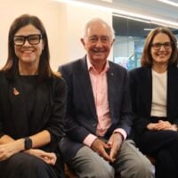 HWQld Chief Executive Dr Robyn Littlewood, Board member Emeritus Professor Lowe and Director, Health Impact Joanna Munro