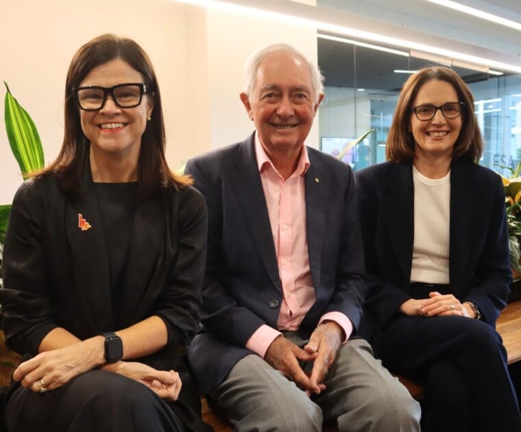 HWQld Chief Executive Dr Robyn Littlewood, Board member Emeritus Professor Lowe and Director, Health Impact Joanna Munro