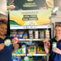 Healthy Ways display at the end of the supermarket aisle