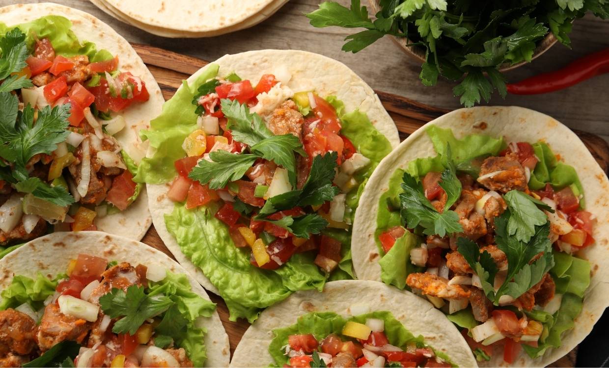 Chicken and Avocado Soft Tacos