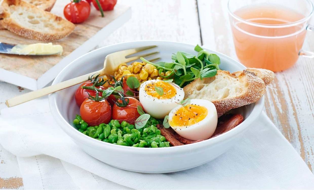 Smashed Pea Breakfast Bowl