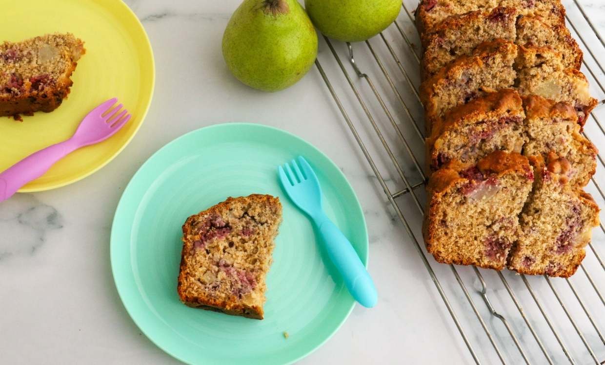 Pear and raspberry bread