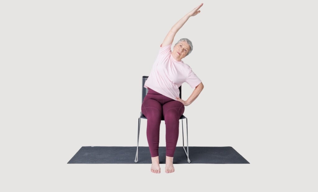 Seated side stretch