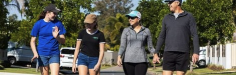 Family walking-crop